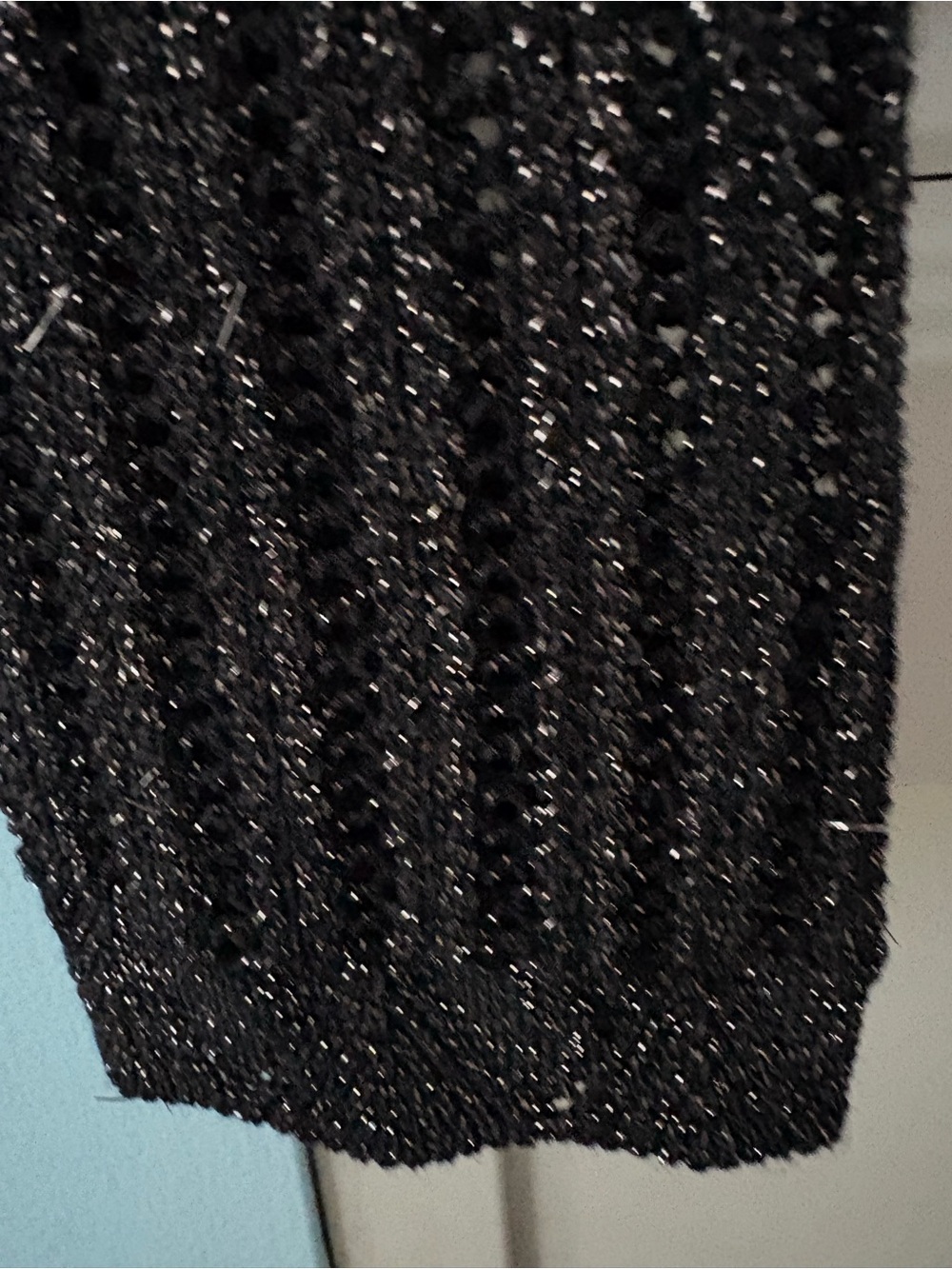 Coco & Carmen new black sparkle sweater with Pearl buttons. - Picture 3 of 4